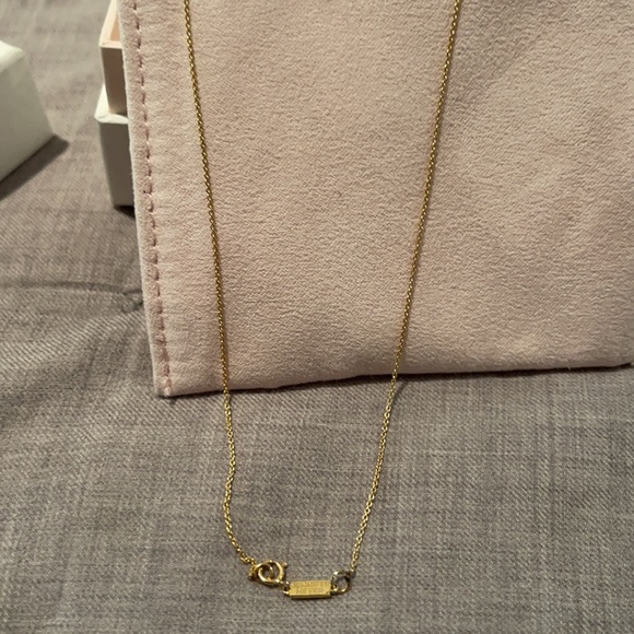 Beautiful 5 bezel pink saphire 14kt gold necklace - Picture 3 of 3